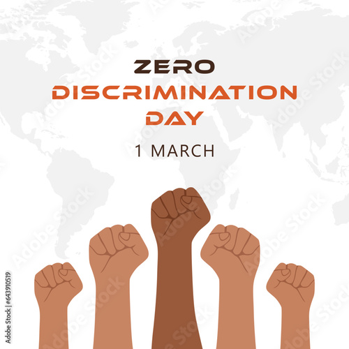 zero discrimination day poster vector
