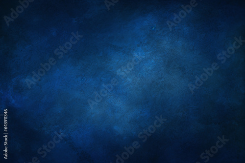 Dark blue background with a grunge texture  abstract background design  Generative AI