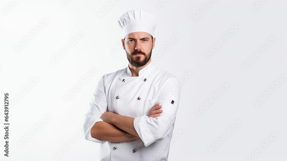 portrait of caucasian man chef cook isolated on white background portrait of caucasian man chef cook isolated on white background