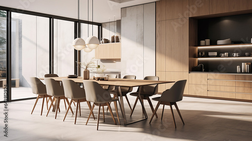 modern minimalist interior design of luxury kitchen