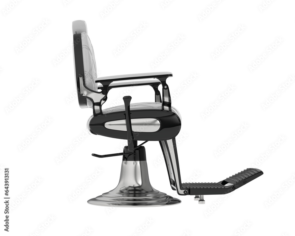 Barbershop chair isolated on transparent background. 3d rendering - illustration Barbershop chair isolated on transparent background. 3d rendering - illustration