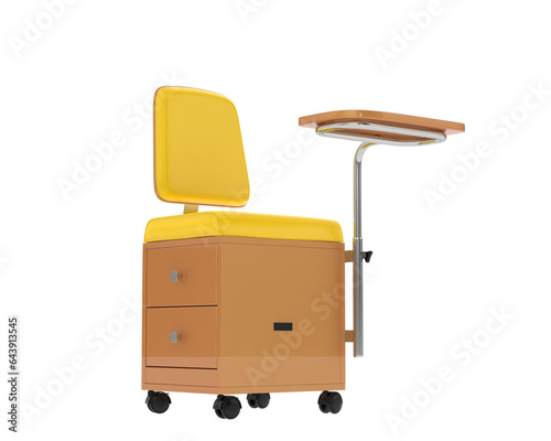 Beauty chair isolated on transparent background. 3d rendering - illustration