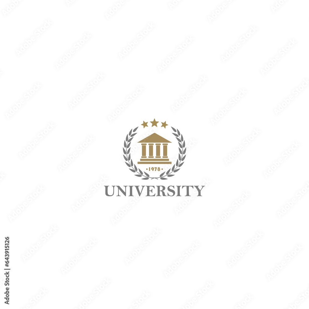 University college school logo template. College logo design University college school logo template. College logo design