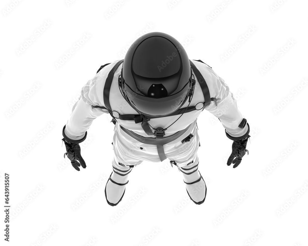 Space suit isolated on transparent background. 3d rendering - illustration Space suit isolated on transparent background. 3d rendering - illustration