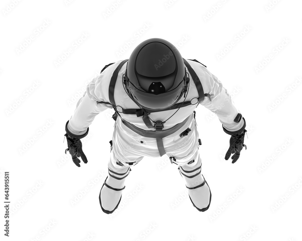 Space suit isolated on transparent background. 3d rendering - illustration Space suit isolated on transparent background. 3d rendering - illustration