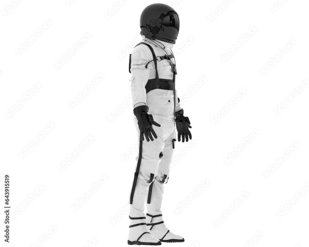 Space suit isolated on transparent background. 3d rendering - illustration Space suit isolated on transparent background. 3d rendering - illustration