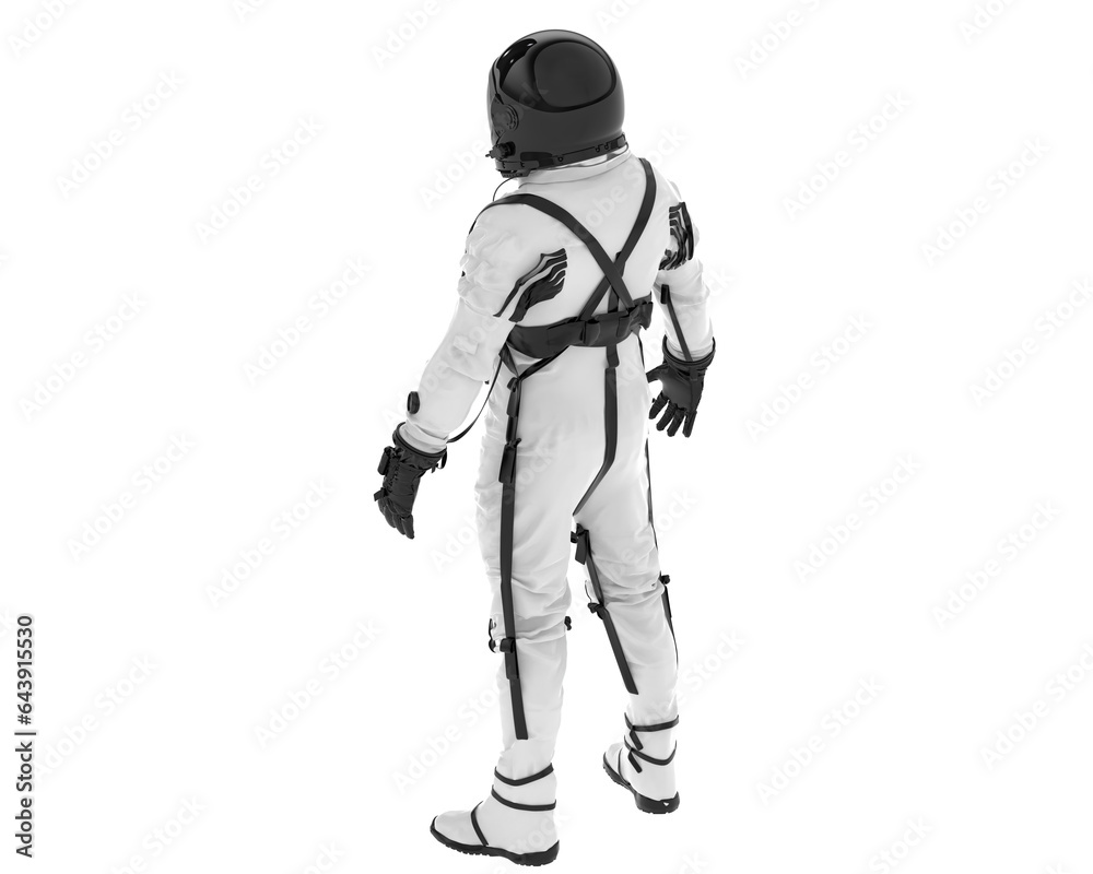 Space suit isolated on transparent background. 3d rendering - illustration Space suit isolated on transparent background. 3d rendering - illustration