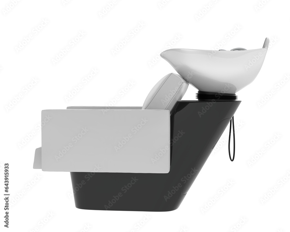 Washing chair isolated on transport background. 3d rendering - illustration Washing chair isolated on transport background. 3d rendering - illustration