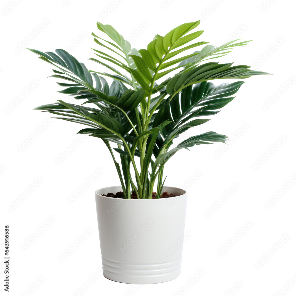 Potted exotic house plant isolated Potted exotic house plant isolated