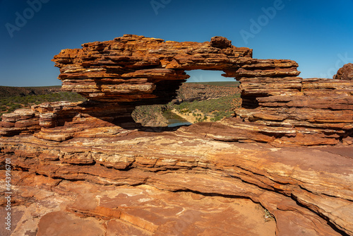 Nature s Window wind eroded opening in Kalbarri National Park  Western Australia