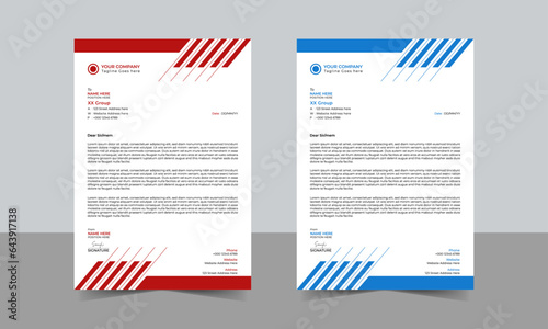 Abstract Letterhead Design Modern Business Letterhead Design Template, Clean and professional corporate company business letterhead template design