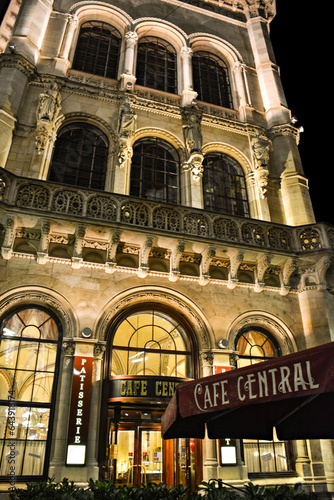 The Facade of the Café Central at Night - Vienna, Austria