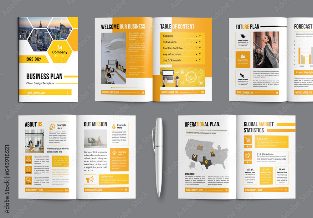 Business Plan Proposal Template Stock Template | Adobe Stock