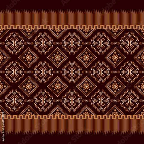 Geometric ethnic pattern seamless flower color. seamless pattern. Design for fabric,curtain,background,carpet,wallpaper,clothing,wrapping,Batik,mandalas,fabric,Vector illustration. pattern style.