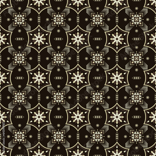 Geometric ethnic pattern seamless flower color. seamless pattern. Design for fabric,curtain,background,carpet,wallpaper,clothing,wrapping,Batik,mandalas,fabric,Vector illustration. pattern style.