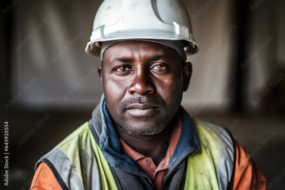 Portrait of construction worker Portrait of construction worker