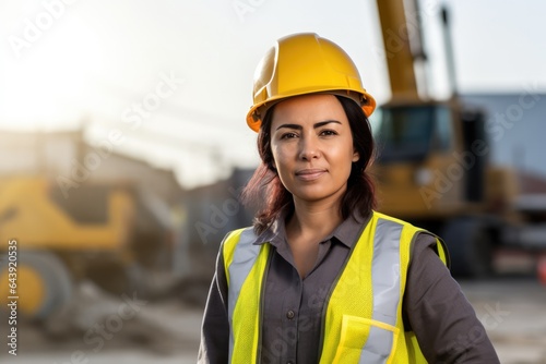 Portrait of female construction worker