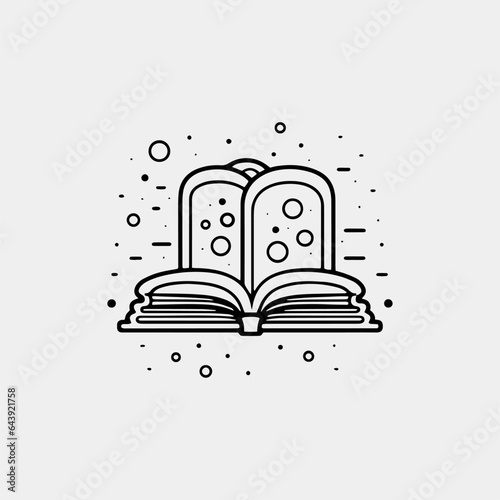 book icon in trendy flat style isolated on white background.