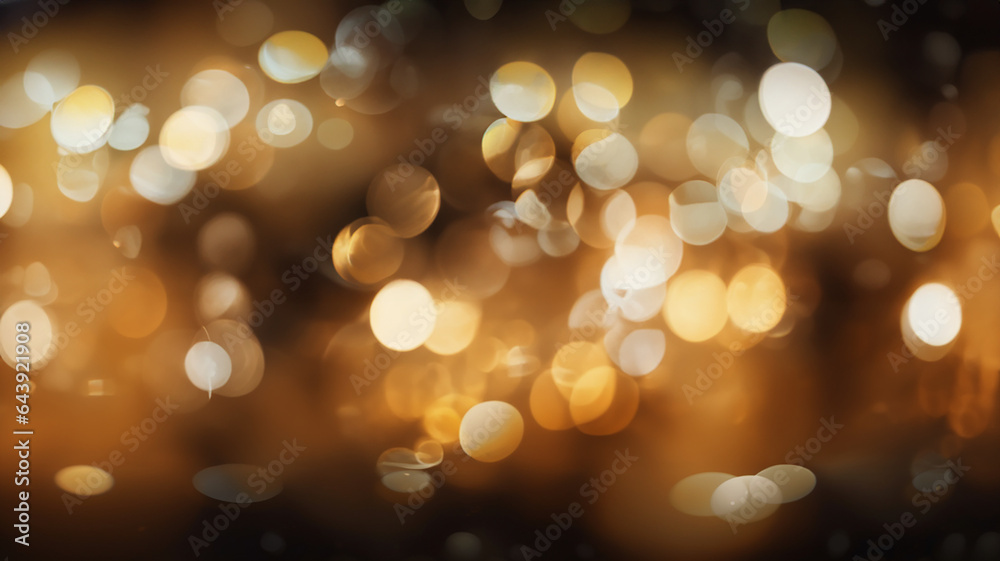 Fototapeta premium Abstract gold bokeh background. Christmas and New Year concept
