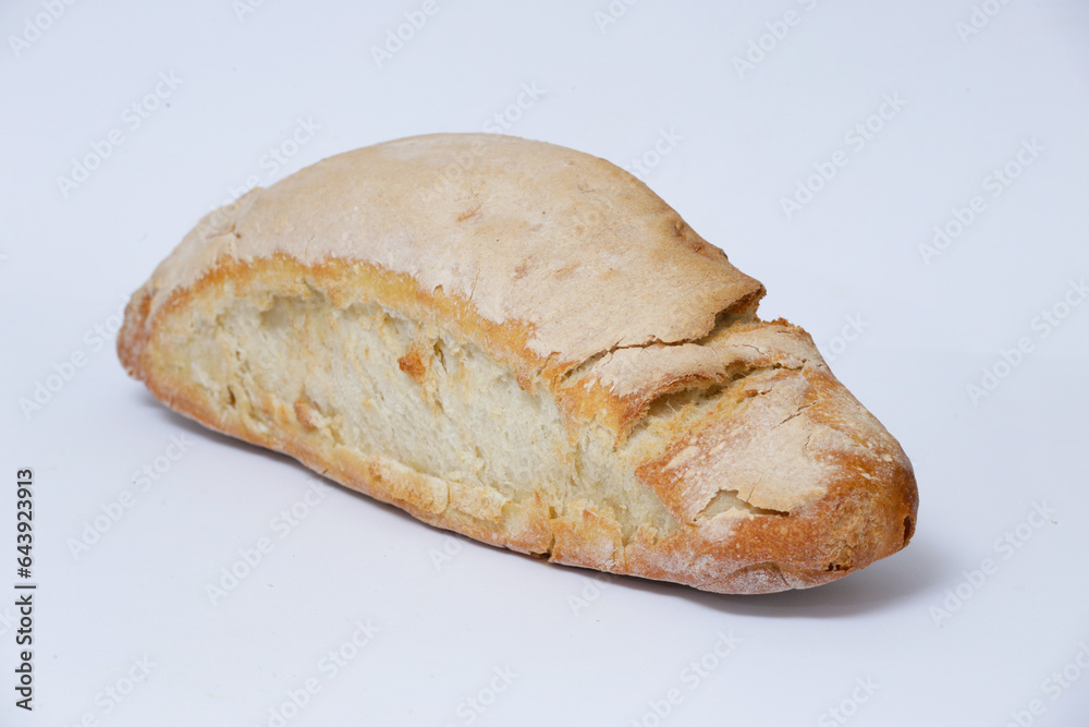 Italian bread on a white background Italian bread on a white background