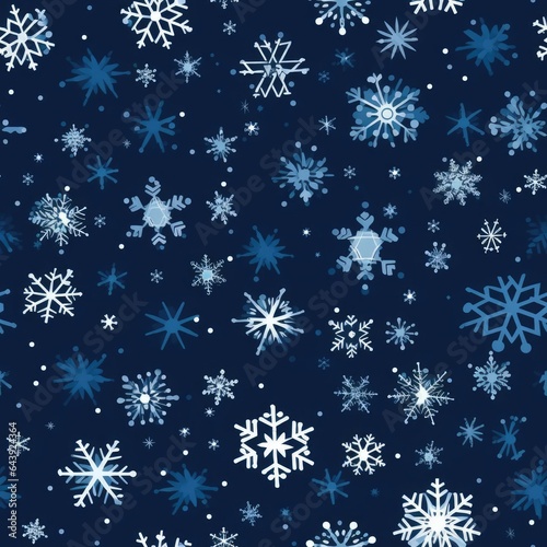 Seamless texture of snowflakes