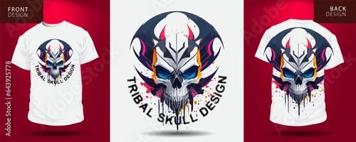 skull t-shirt stylish and clothing printable trendy tshirt design. print, industrial products.