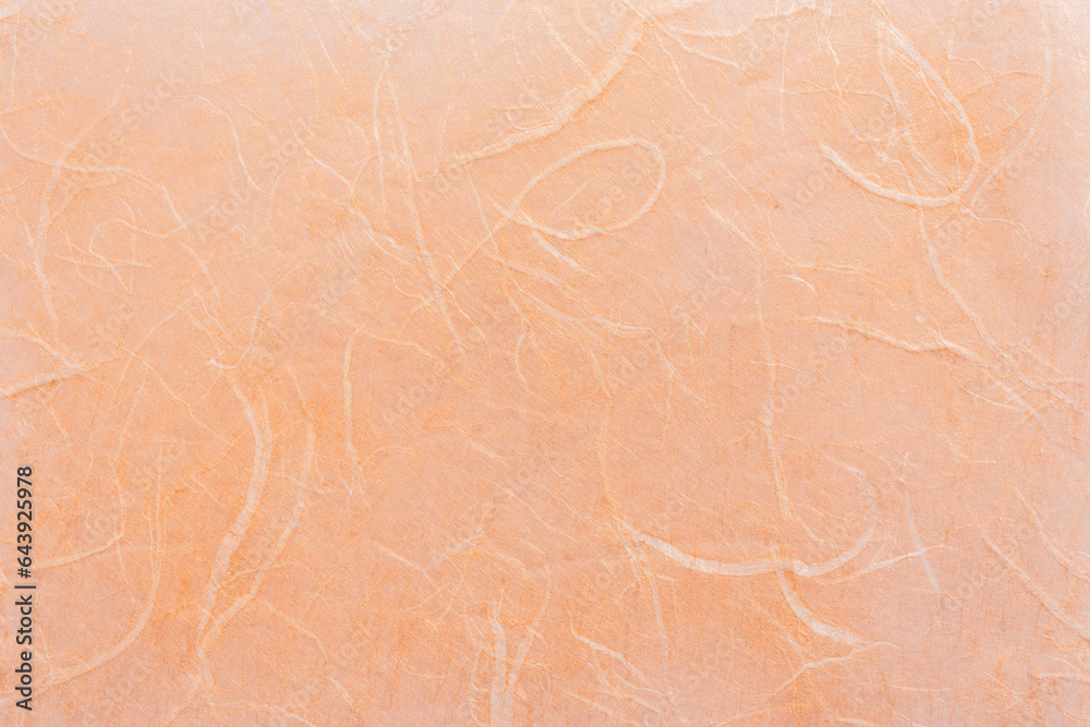 Fototapeta premium Washi, Decorative Japanese paper texture background, light orange