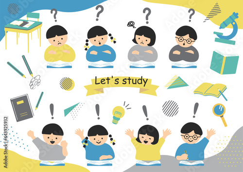 勉強する子供達