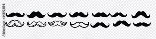 Italy mustache icon. Vector set of hipster beard, Mustache icon collection. Set of black man mustache icons, Set of hipster mustache icon. Different beard collection.