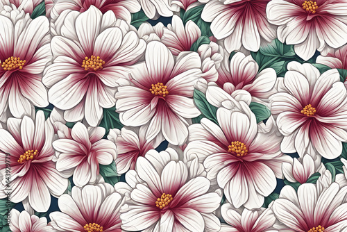 flower seamless pattern on background