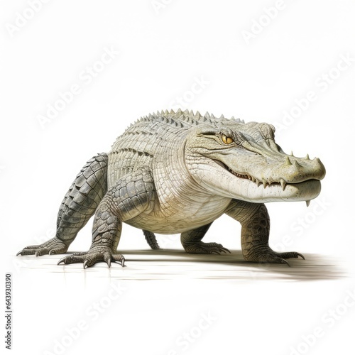 Crocodile isolated on white background  AI generated Image