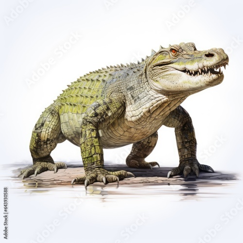 Crocodile isolated on white background, AI generated Image © musa