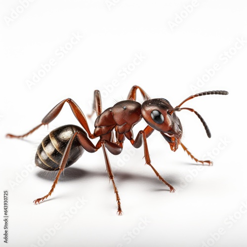 ant isolated on white background, AI generated Image