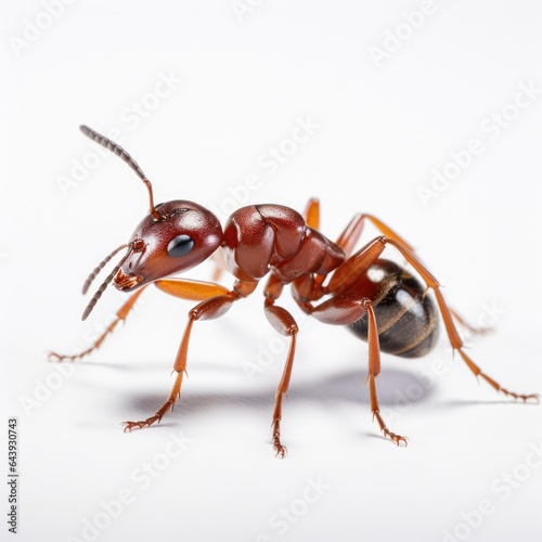ant isolated on white background, AI generated Image