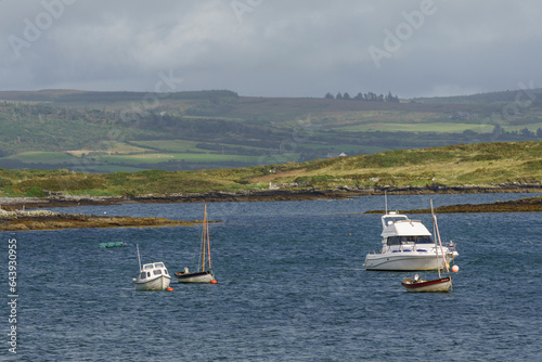 view of Dunmanus Bay from the Akahista bar, -Tin Pub -, Ahakista, Sheep's Head Peninsula, County Cork, Ireland, United Kingdom photo