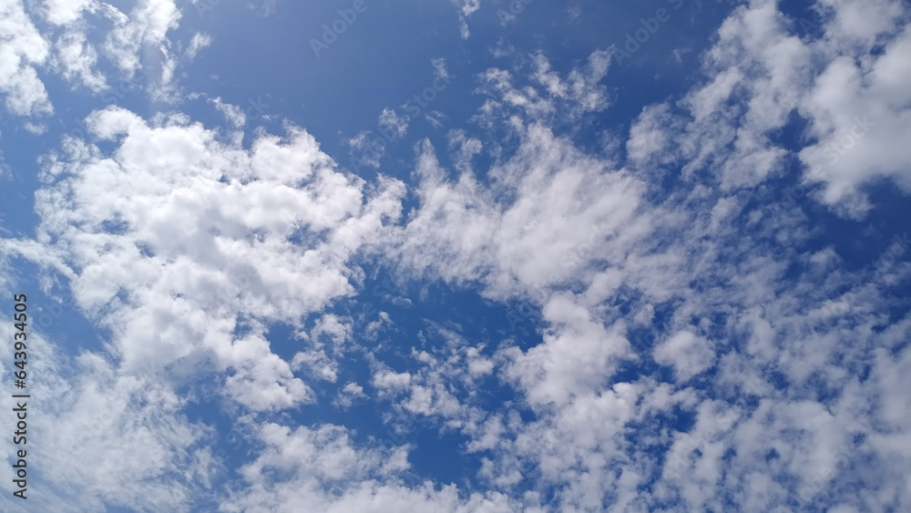 Clouds on the blue sky nature with space background wallpaper