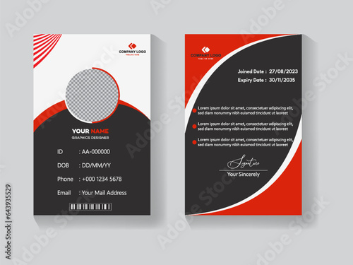 vector abstract id,badge template,corporate id card,office id card, illustration, front and back id card, template, professional, business, card, template, digital, marketing, id, card, id card 