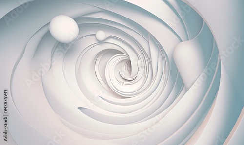 Abstract 3D White Background  Generative AI