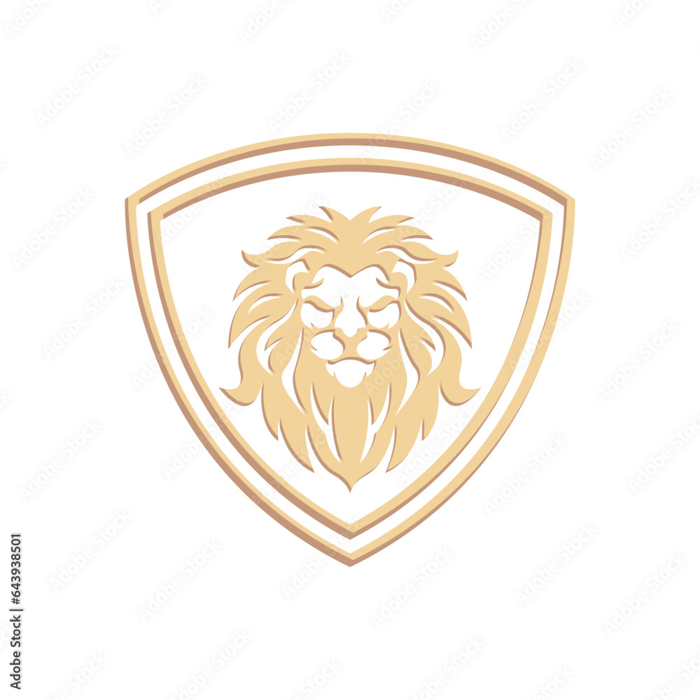 Obraz premium Lion Head Logo Design Template