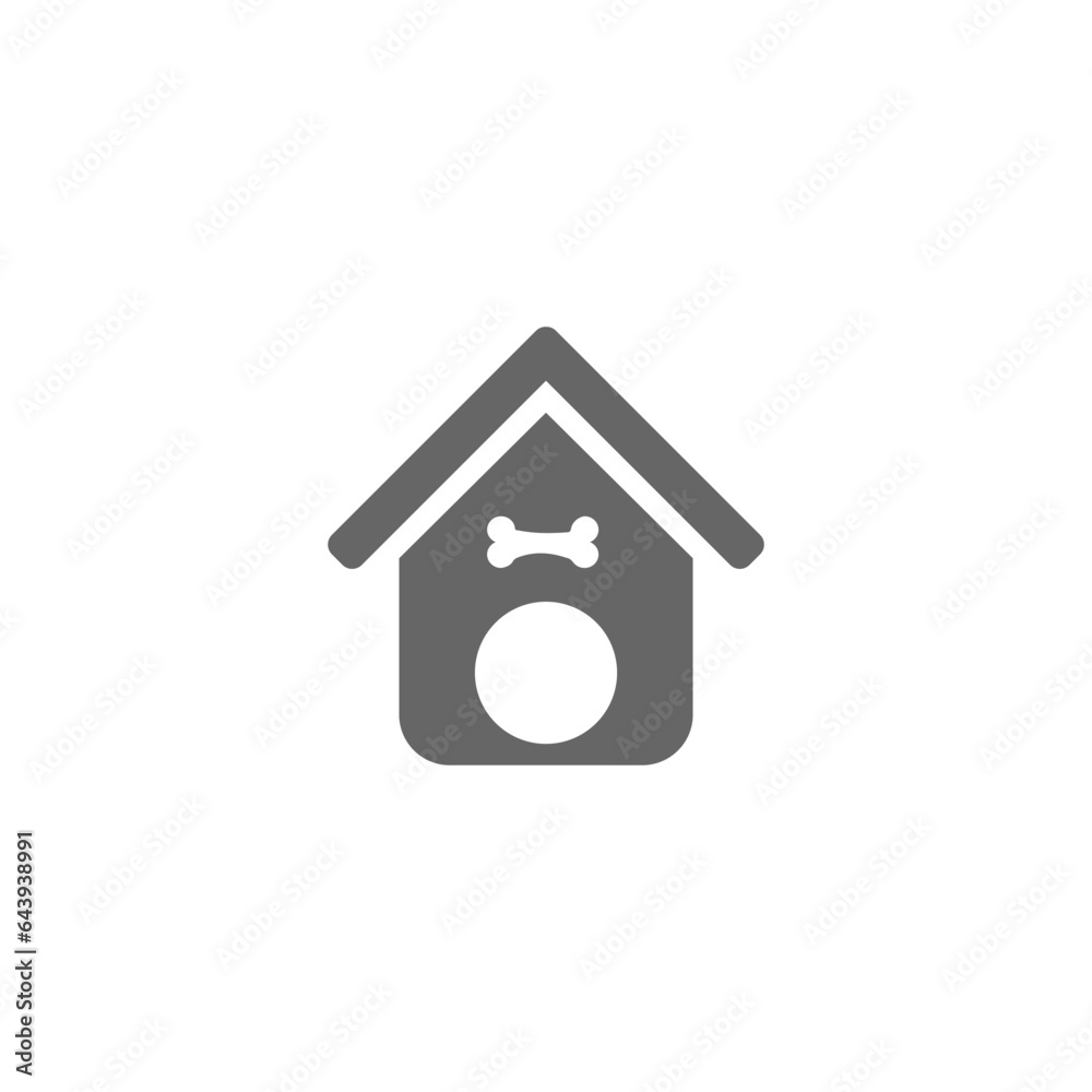 Dog house icon for web design isolated on white background Dog house icon for web design isolated on white background