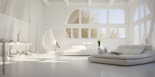 Hygge white interiors. Modern style © Mykhaylo