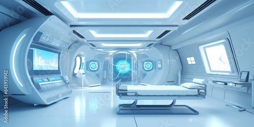 futuristic interior white sci fi © Mykhaylo