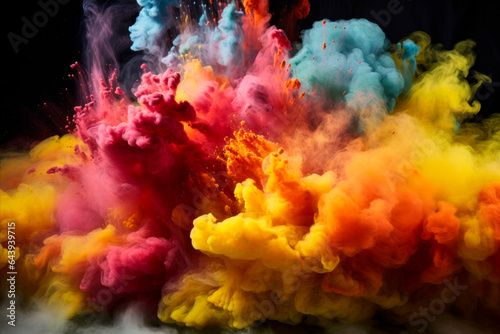 color full powder explosion