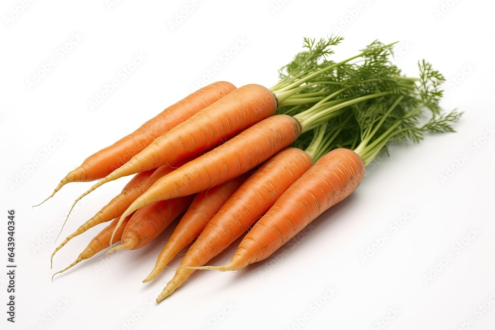 Carrot photo realistic illustration - Generative AI. Carrot photo realistic illustration - Generative AI.