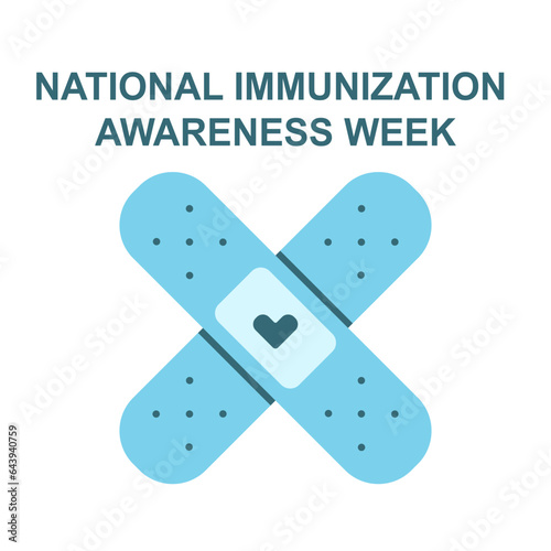 National Immunization Awareness Week vector illustration. Annual celebration .