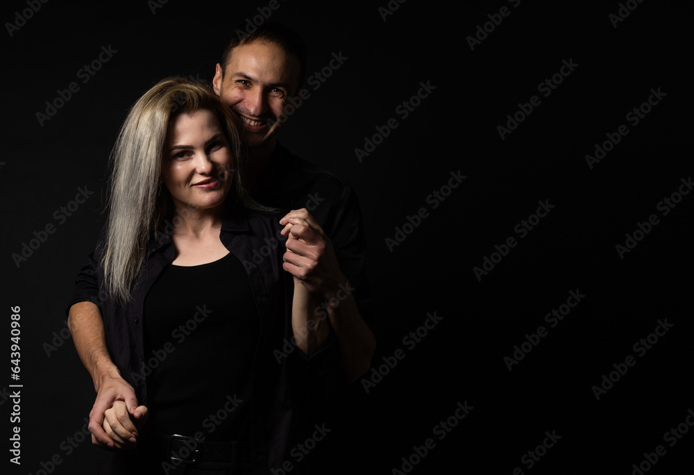 cute man and woman standing together relationship elegant style isolated background cute man and woman standing together relationship elegant style isolated background