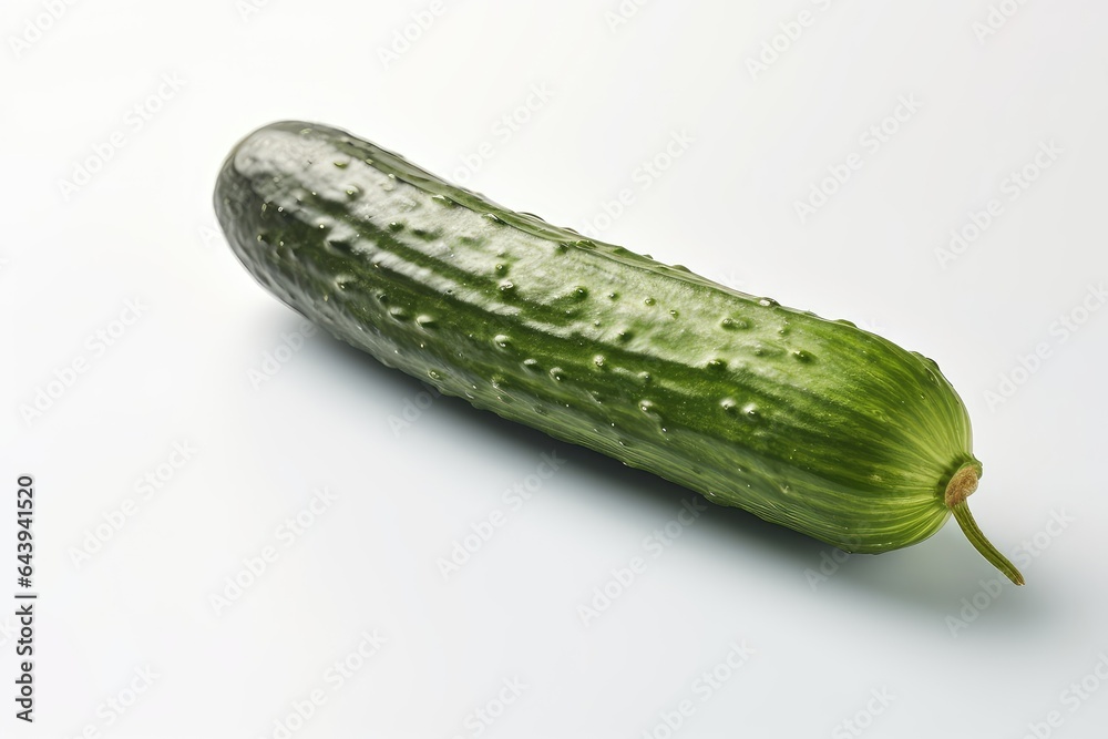 Cucumbers photo realistic illustration - Generative AI. Cucumbers photo realistic illustration - Generative AI.
