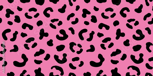 Pink Cheetah Seamless Pattern Leopard Background