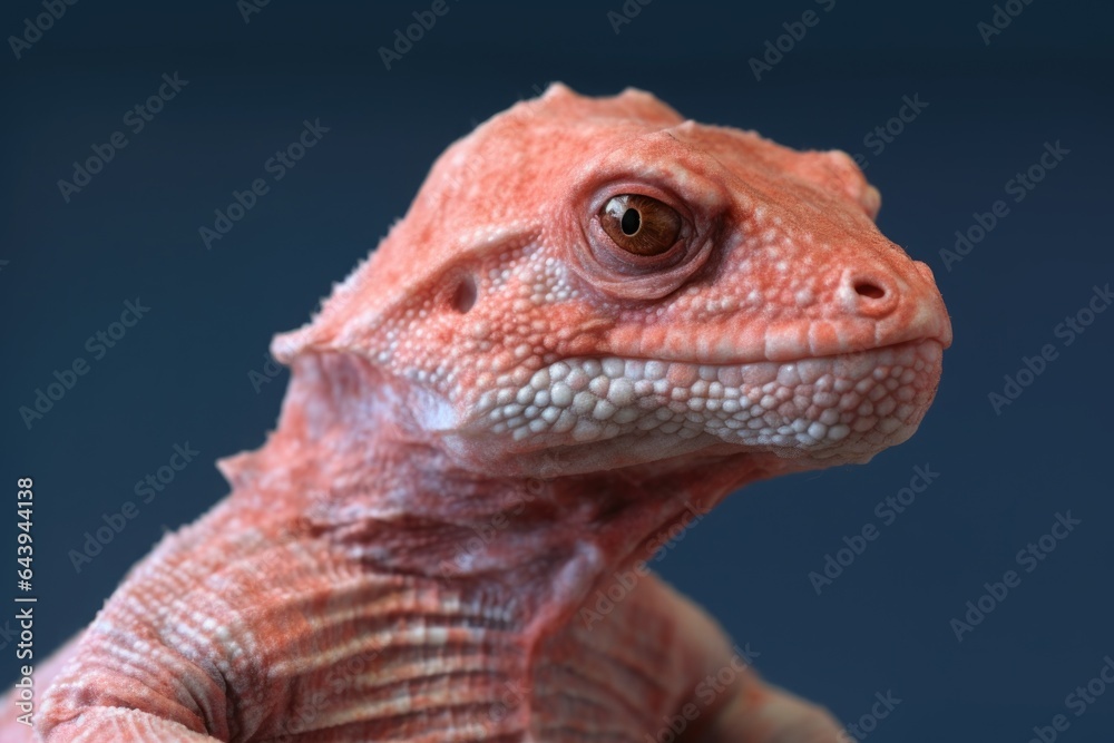 Fototapeta premium lizard midway through skin shedding