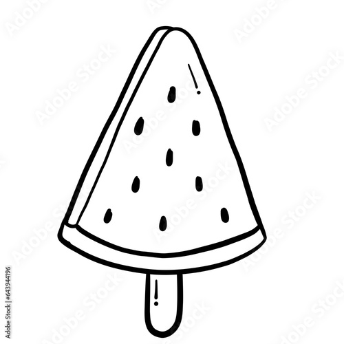 Φωτογραφία Watermelon drawing line fruit